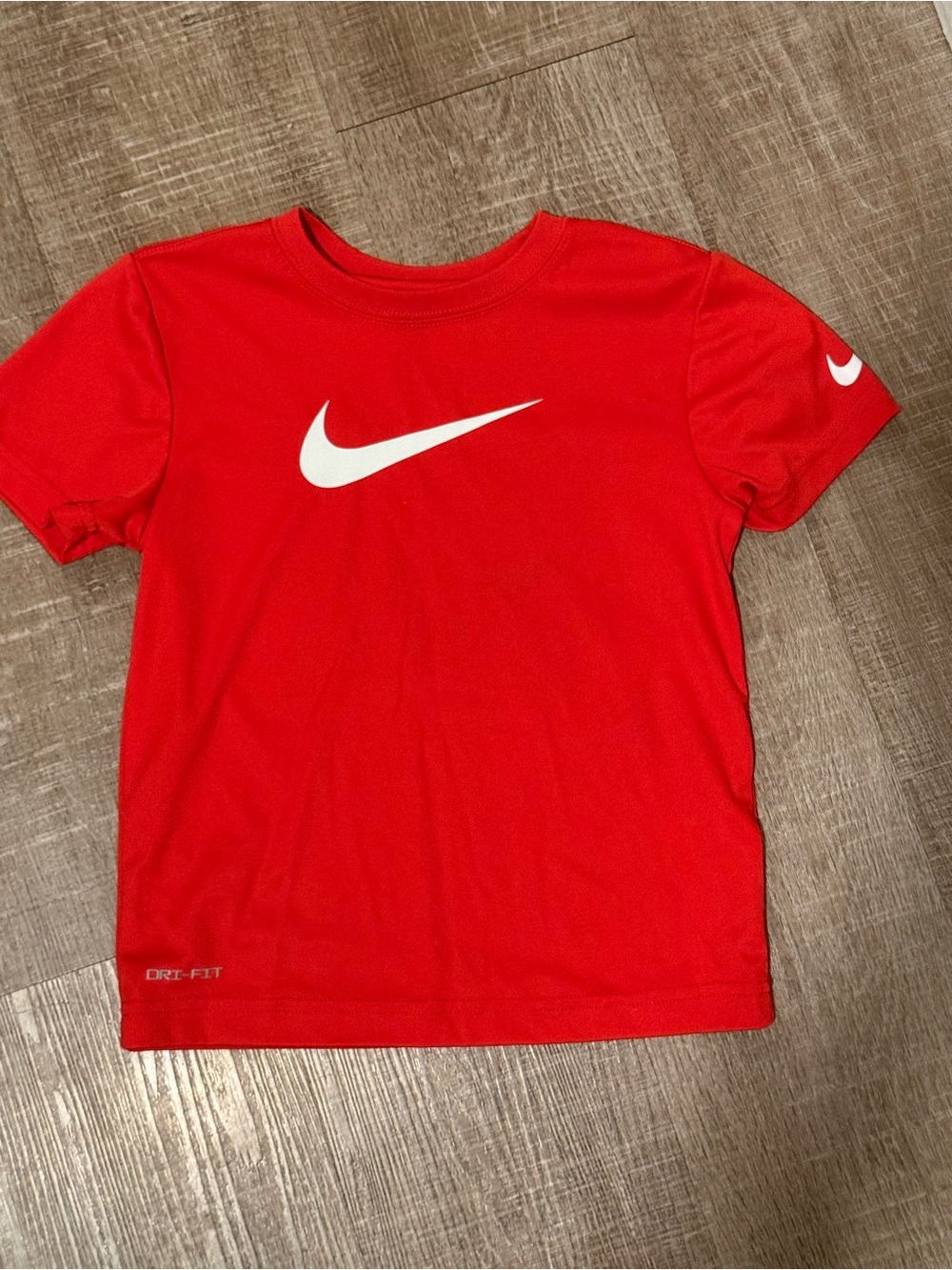 Nike Red Short Sleeve Tee with White Swoosh